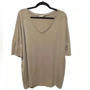 Rokoko v neck top oversized lagenlook pockets small
